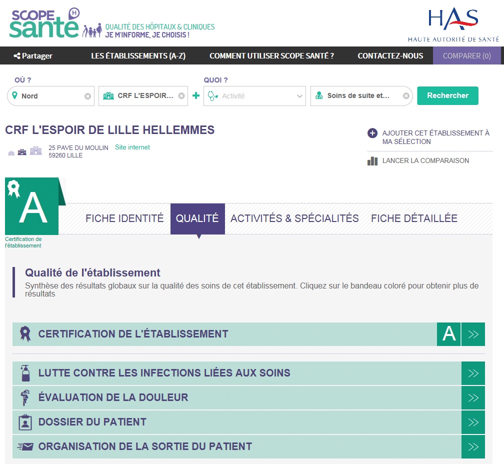 Qualite qualité des soins